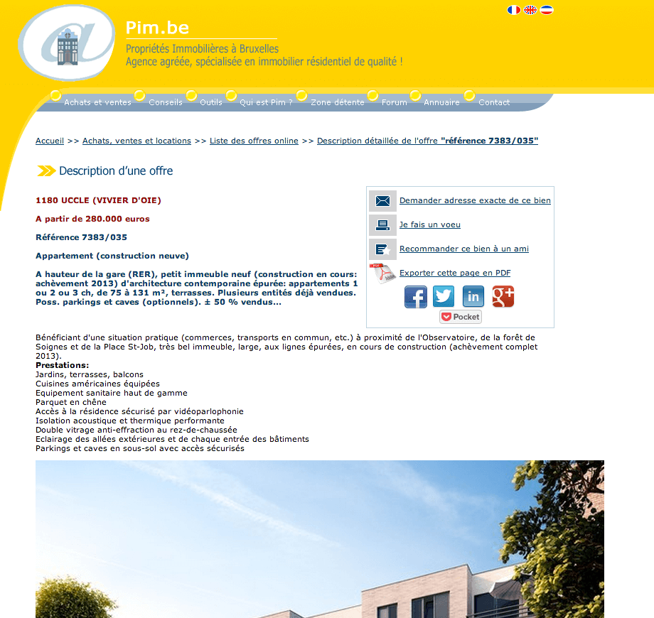 Anciennes fiches immobilières