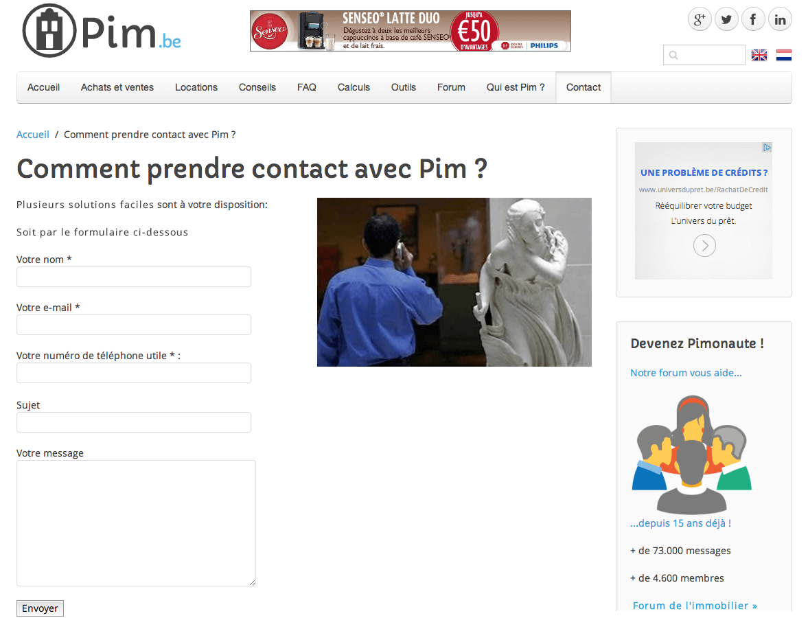 Nouveau formulaire de contact immobilier refondu avec WordPress