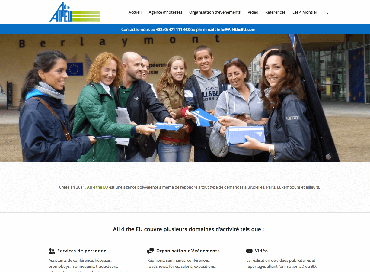 Nouvelle page d'accueil que nous avons modernisée