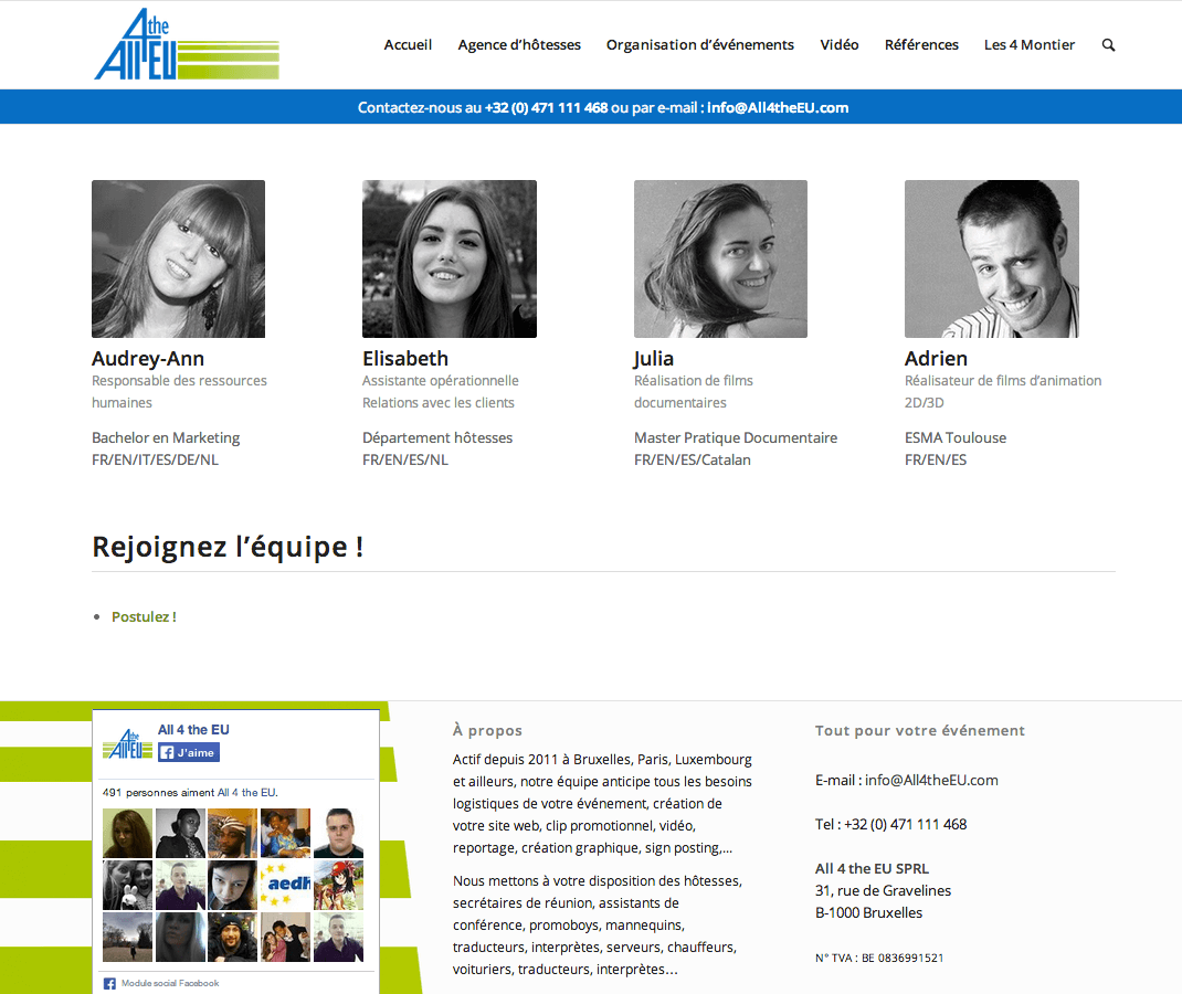 Nouvelle page équipe refondue