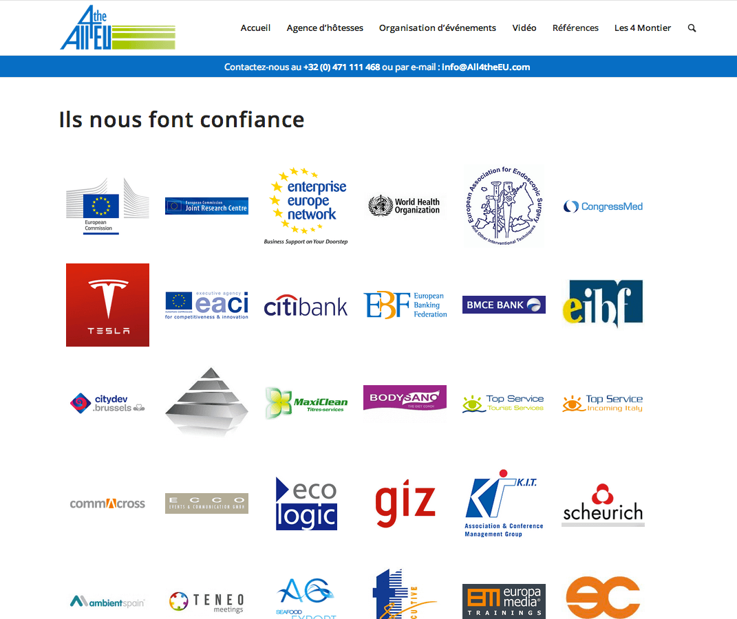 Nouvelle page de références refondue
