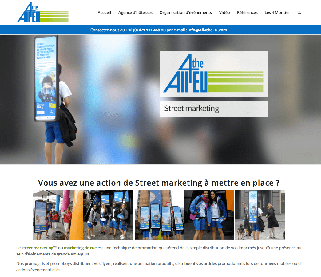 Nouvelle page refondue sur le street marketing