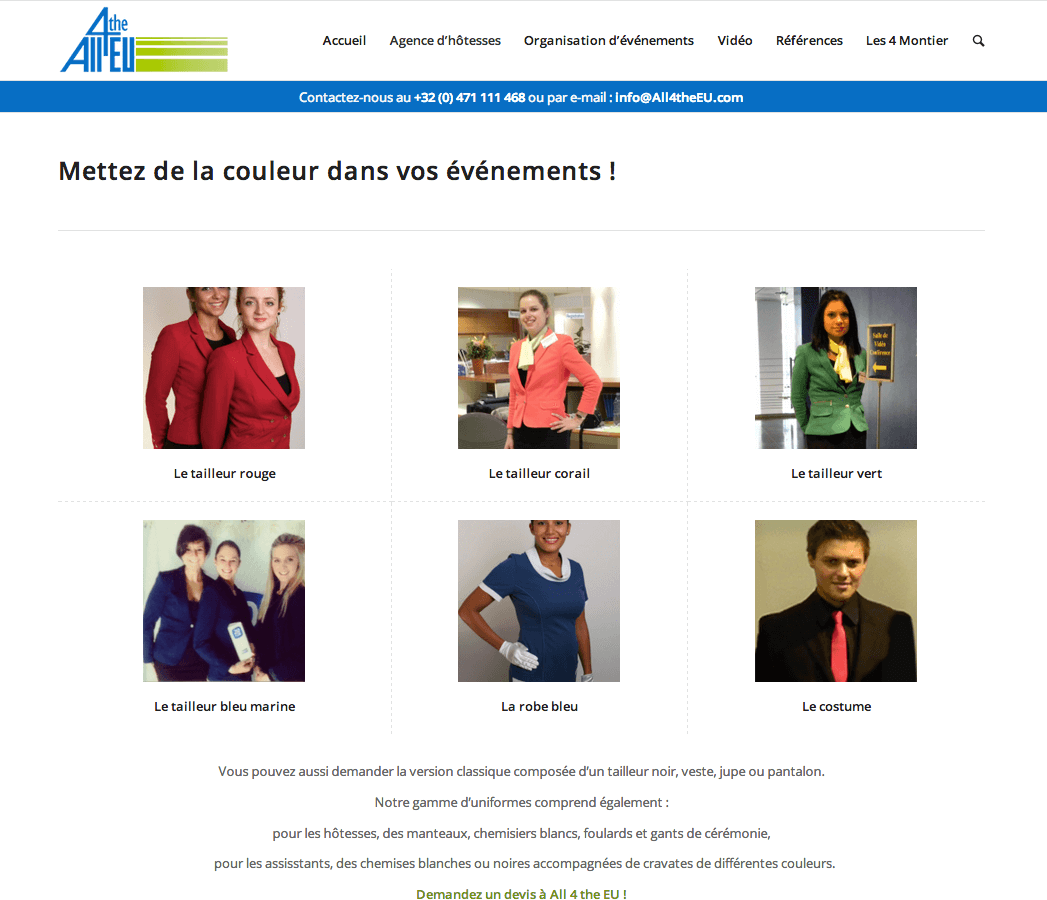 Nouvelle pages concernant les uniformes