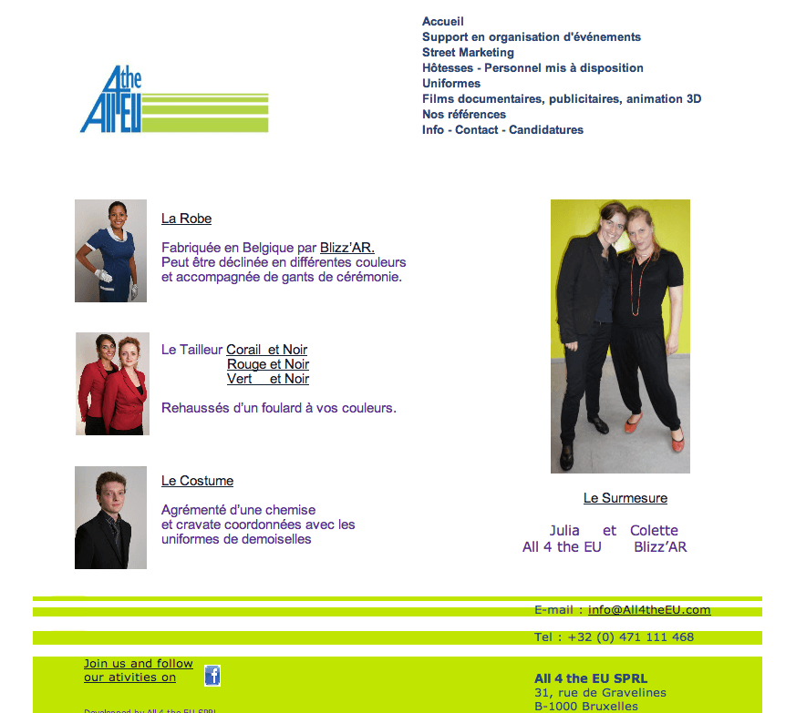 Ancienne page d'un site WordPress que nous avons refondu
