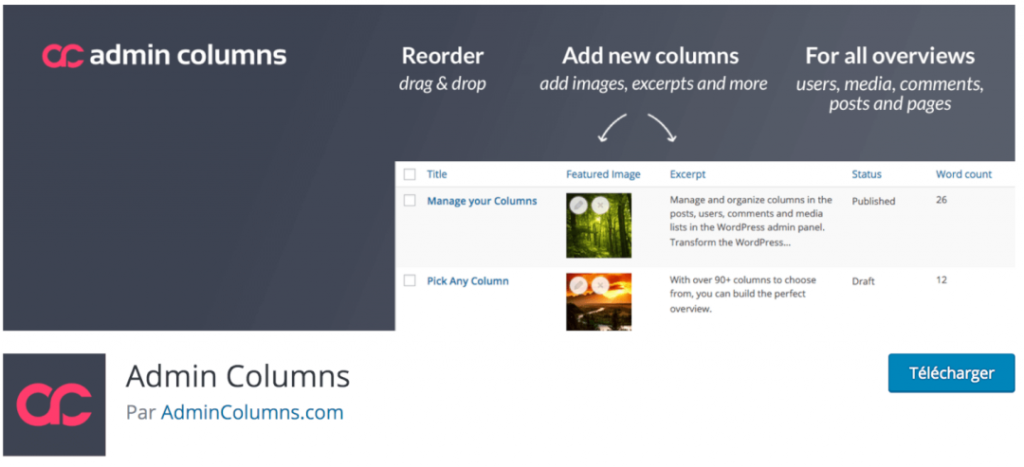 Meilleurs plugins WordPress pour ajouter des informations dans le tableau de bord