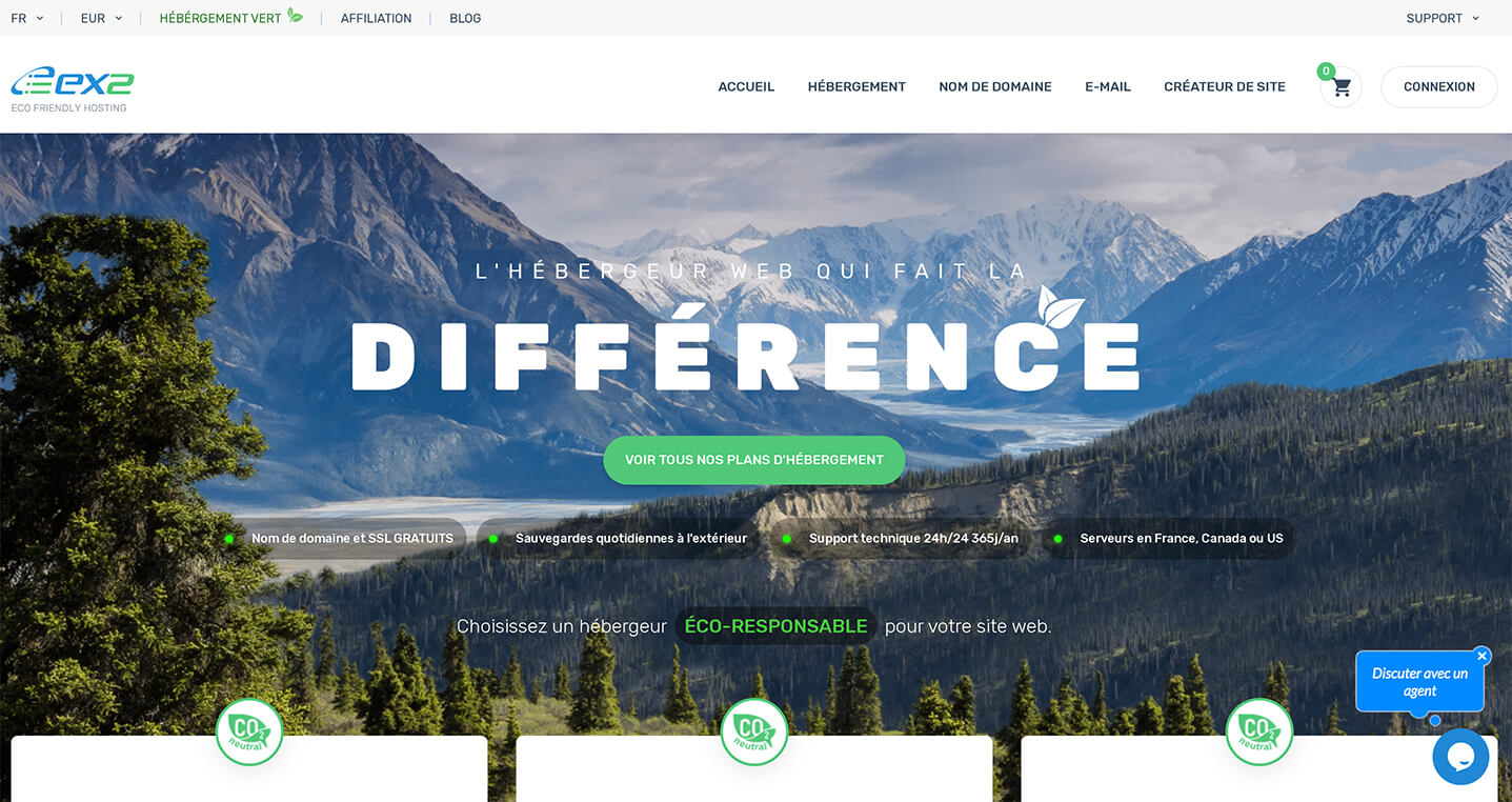 EX2, 19ème meilleur hébergeur WordPress