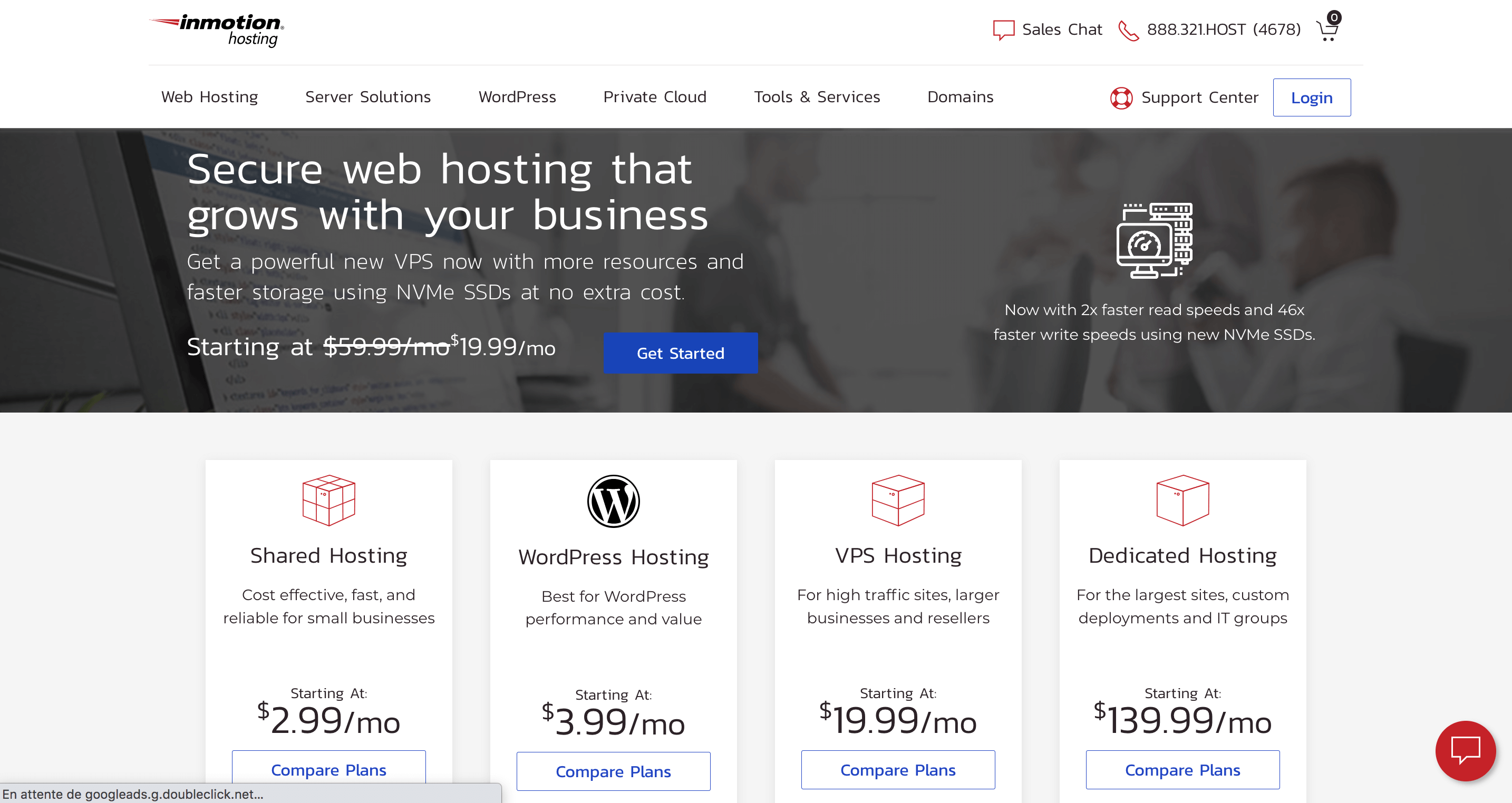InMotion Hosting, 28ème meilleur hébergeur WordPress