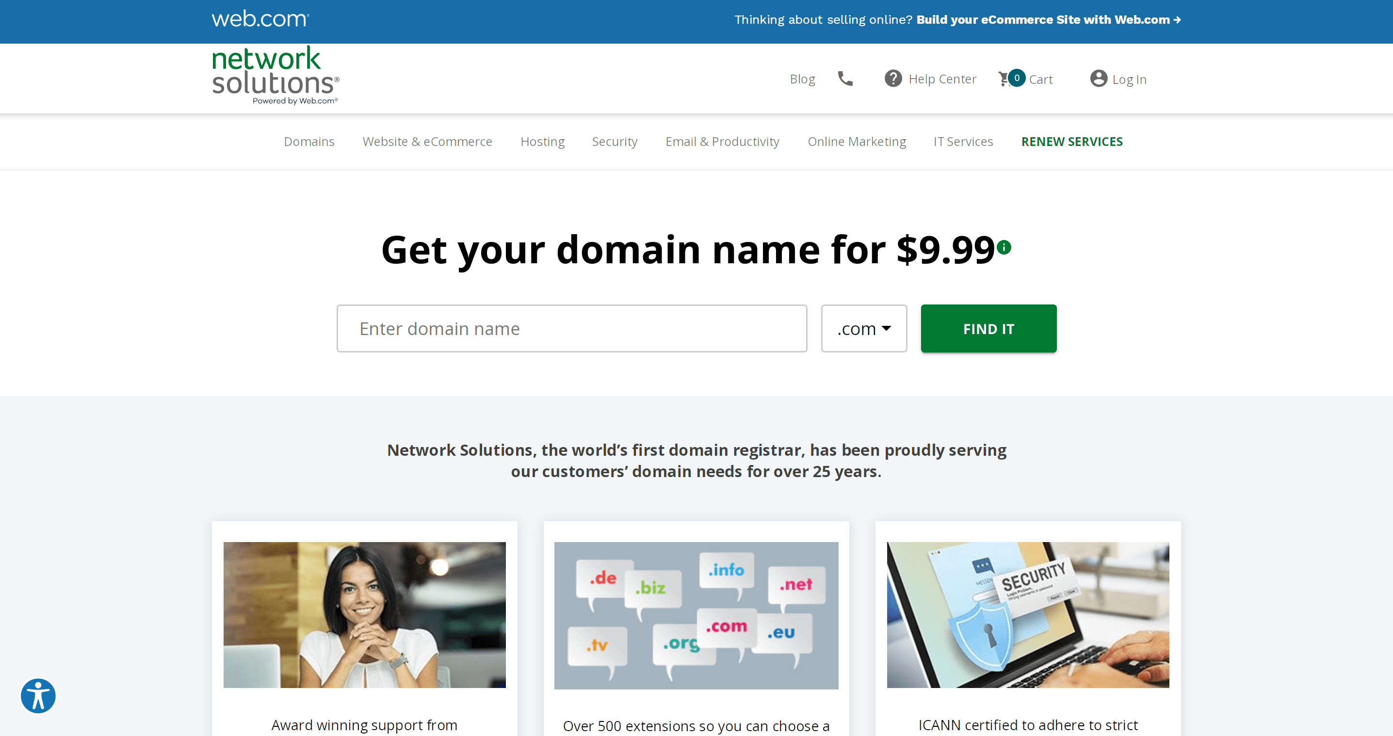 Network Solutions, 31ème meilleur hébergeur WordPress