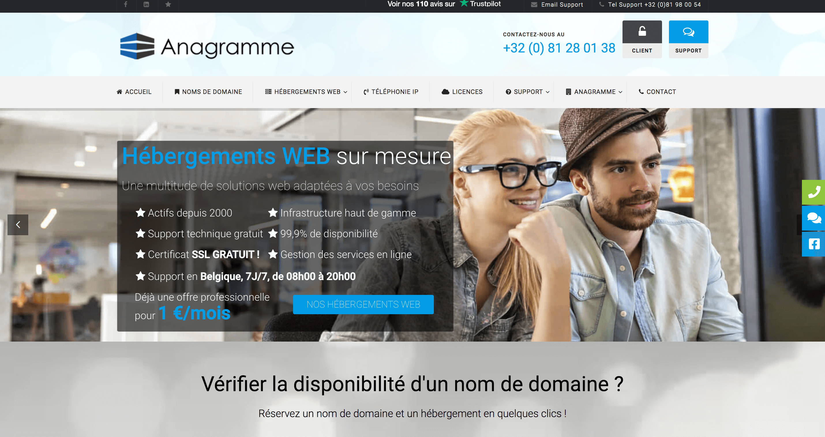 Anagramme, 5ème meilleur hébergeur WordPress